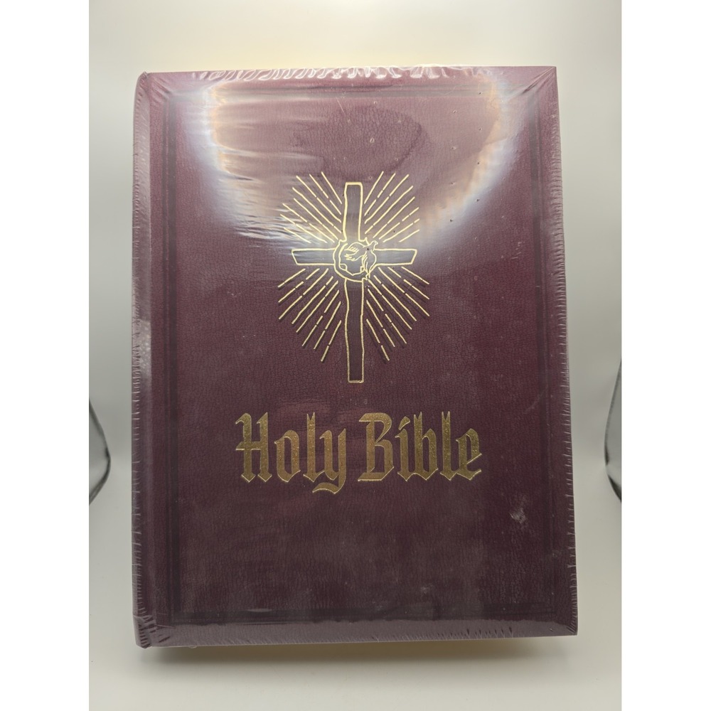 Holy Bible The Heirloom Family Bible Catholic Red Cover Gold Embossed